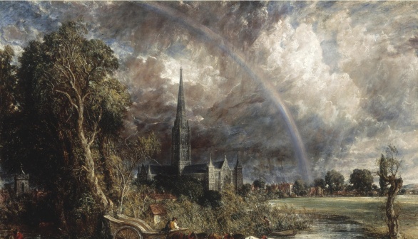 Painting of a rainbow by John Constable