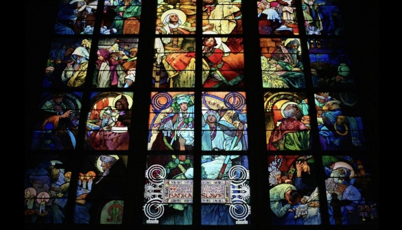 Stained glass in Prague