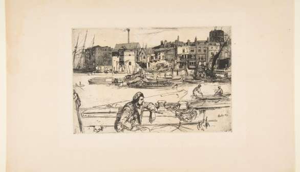 Black Lion Wharf (Thames Set) by James Abbott McNeill Whistler